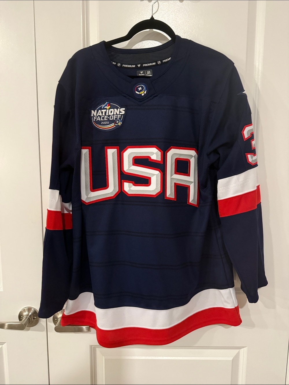USA Four Nations 2025 Jake Oettinger #30 size 46 jersey